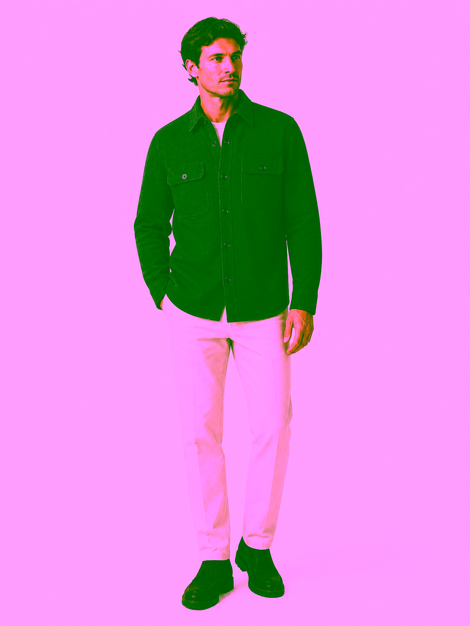 Charcoal Tailored Overshirt