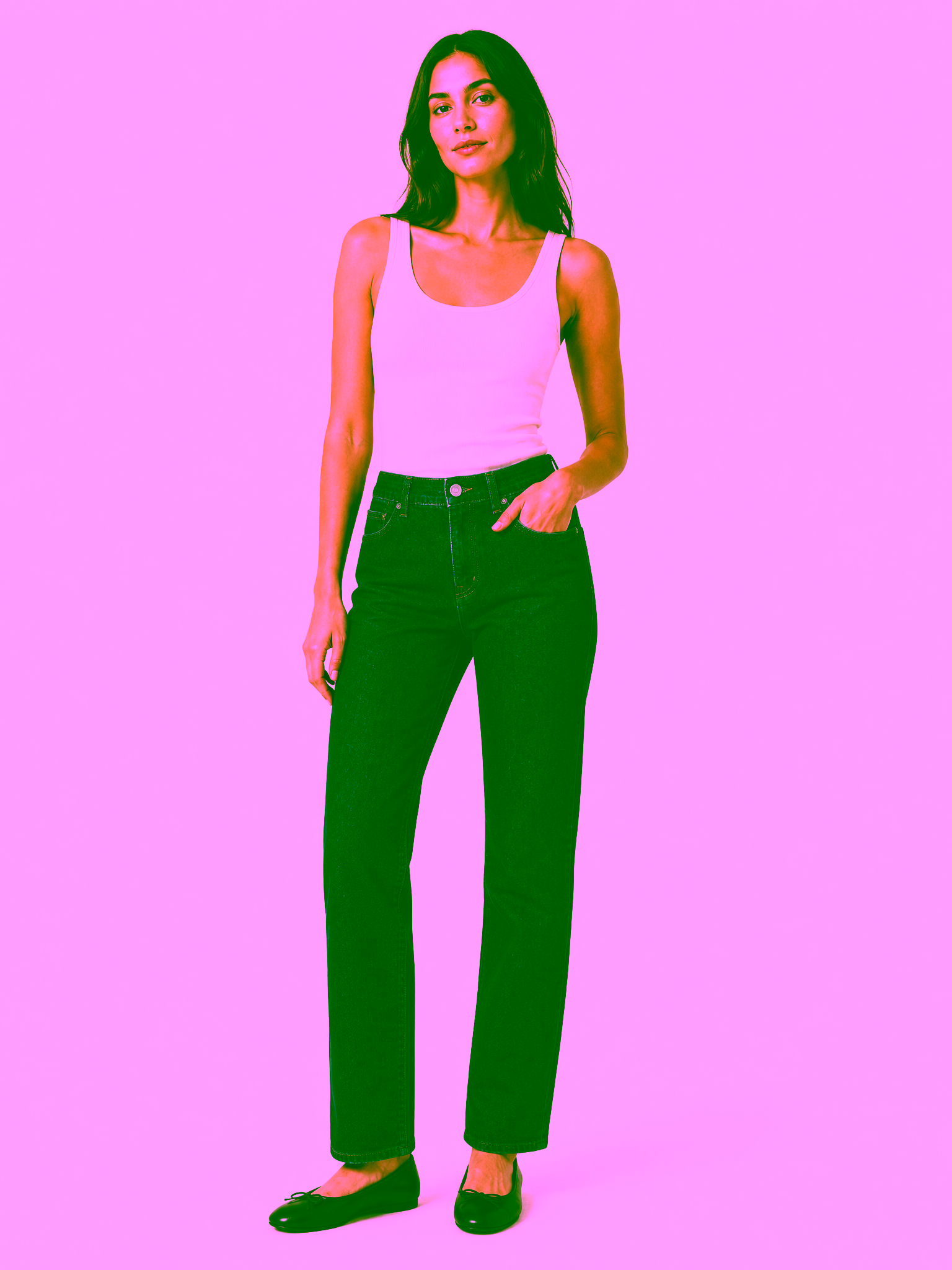Indigo Straight-Leg Jeans