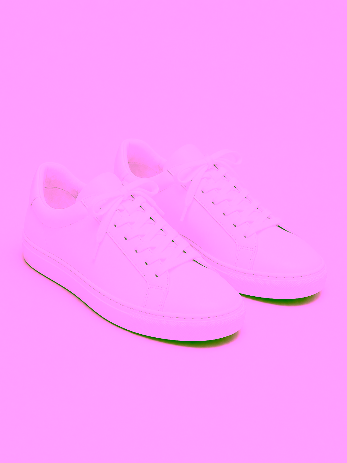 Pure White Leather Sneakers